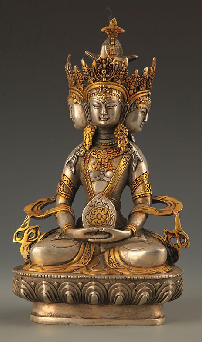 A FINE TIBETAN MAHA-VAIROCANA BUDDHA STATUE (1 of 5)