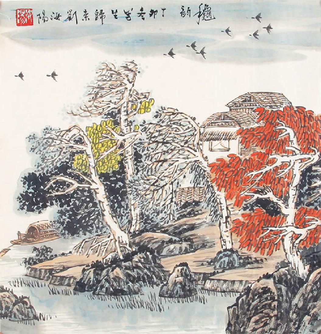 A LIU RU YANG CHINESE PAINTING, ATTRIBUTED TO (1 of 3)