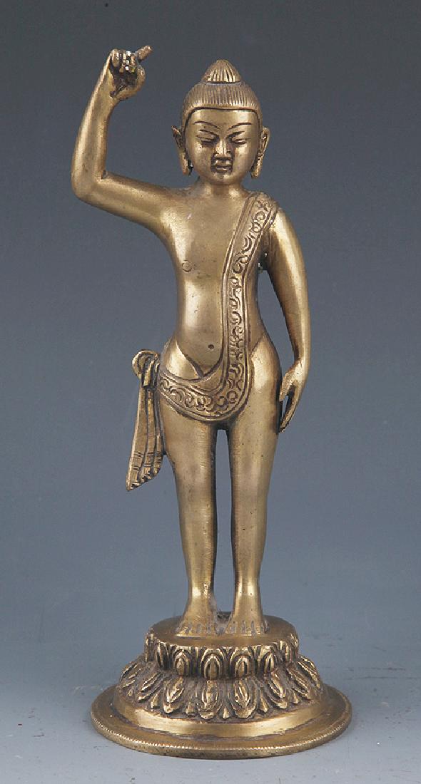 A BRONZE AKSHOBHYA BUDDHA MODEL (1 of 7)