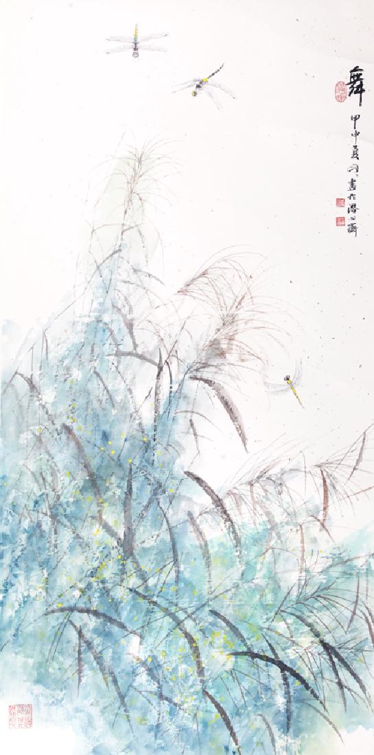 A FINE CHINESE PAINTING ATTRIBUTED TO, WANG MING MING: High: 51.5 inch x Width: 26.00 inch