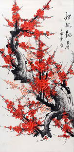 LUO QI CHINESE PAINTING (ATTRIBUTED TO ): High: 47.00 inch; Width: 24.00 inch