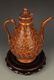 A FINE FLOWER CARVING GLAZED PORCELAIN WATER VASE - 2