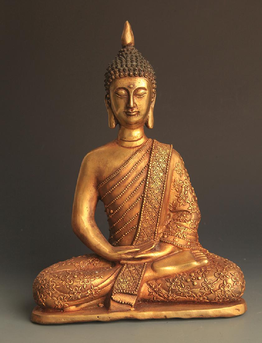 A FINELY CARVED NEPAL IMMEASURABLE BUDDHA: 18th Century, High: 10.5 inch; Width: 7.5 inch