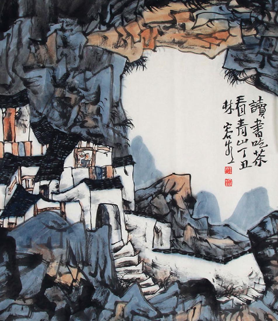 LIN RONG SHENG, CHINESE PAINTING ATTRIBUTED TO: Contemporary, High: 28.1 inch; Width: 24.6 inch