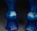 PAIR OF BLUE COLOR SPRINKLE GOLD FLOWER VASE - 4