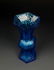 PAIR OF BLUE COLOR SPRINKLE GOLD FLOWER VASE - 5