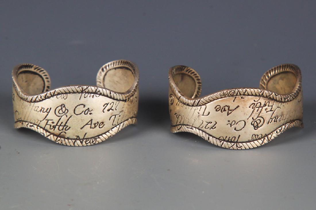 PAIR OF FINELY MADE SILVER PLATED BANGLE (1 of 5)