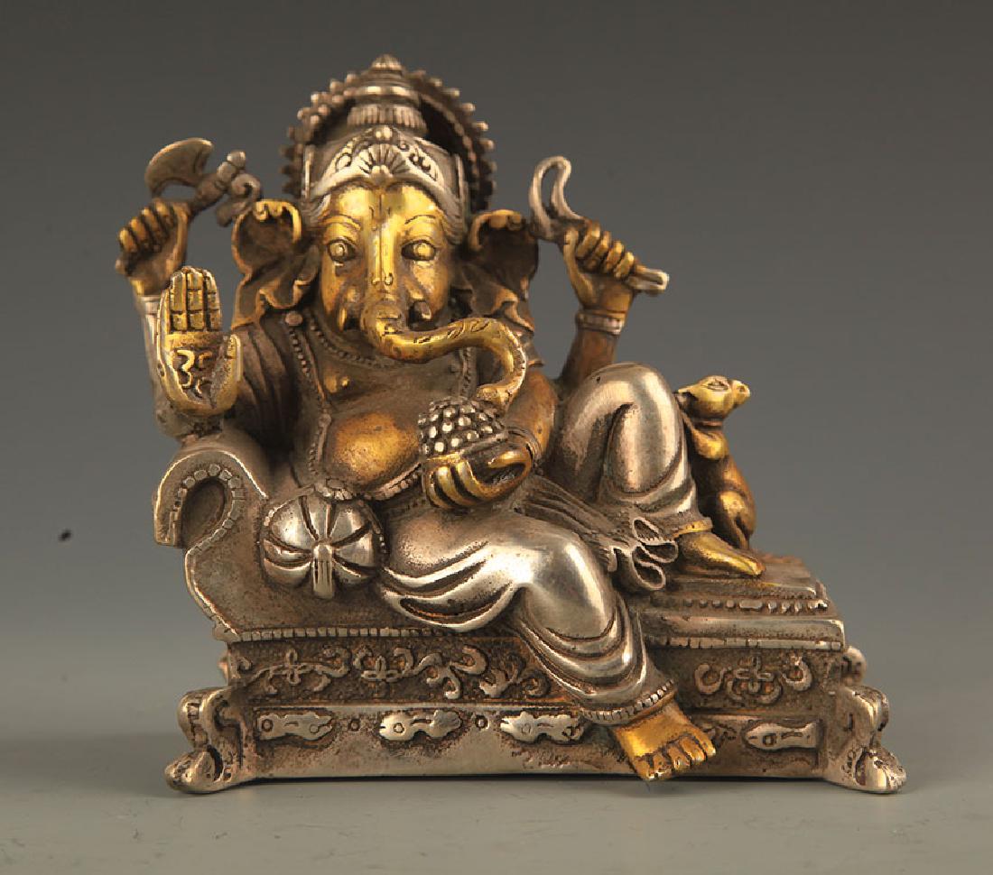 A FINE TIBETAN BRONZE GANESHA STATUE (1 of 4)