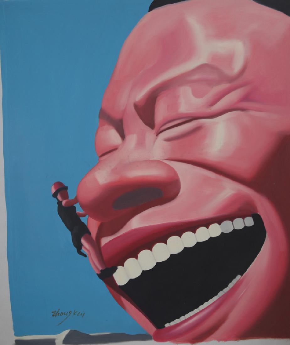ZHOU KAI, OIL PAINTING ATTRIBUTED TO: CONTEMPORARY, LONG: 24.00 INCH; WIDTH: 20.00 INCH