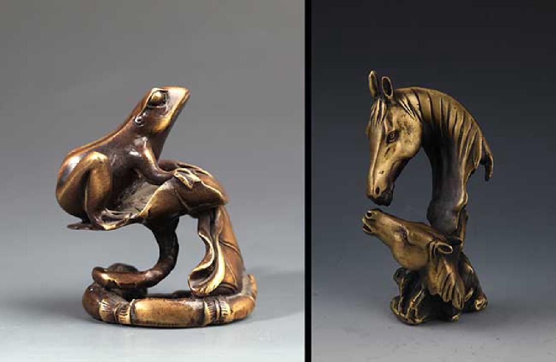 GROUP OF TWO FINE BRONZE DECORATION (1 of 7)