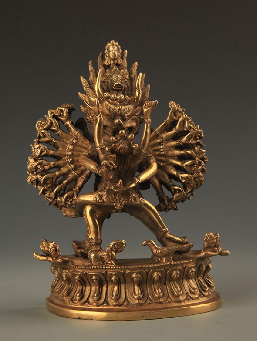 Tibetan Buddhism Bronze Yamantaka Statue (1 of 3)