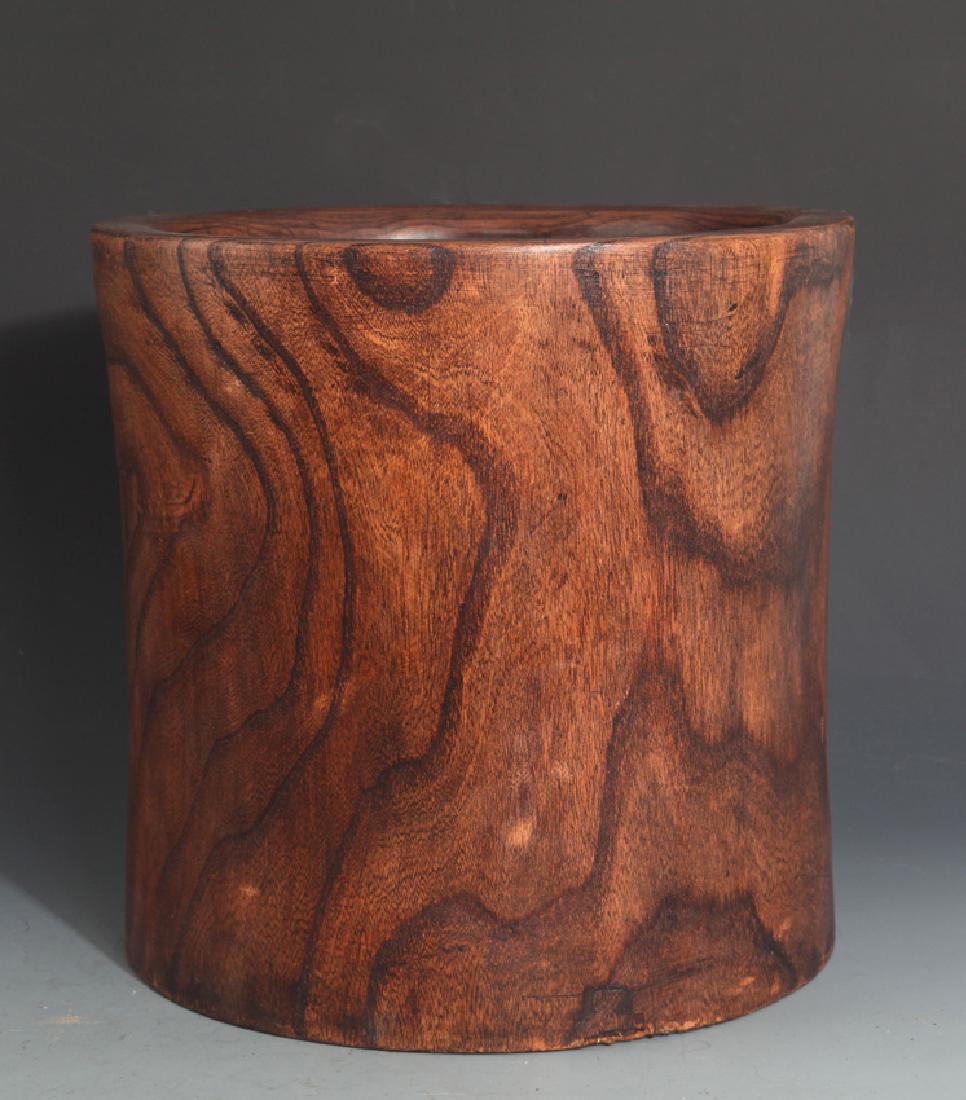 A REDWOOD BRUSH POT (1 of 5)