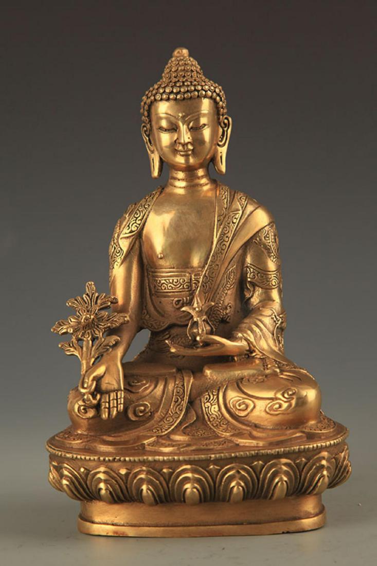 TIBETAN BUDDHISM PHARMACIST BUDDHA STATUE FIGURE (1 of 6)