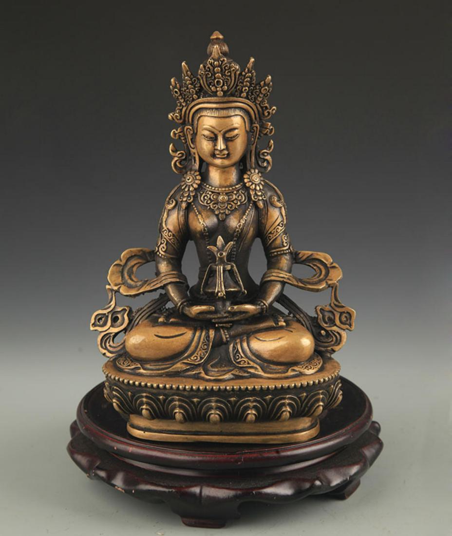 FINE TIBETAN BUDDHISM AMITAYUS STATUE (1 of 6)