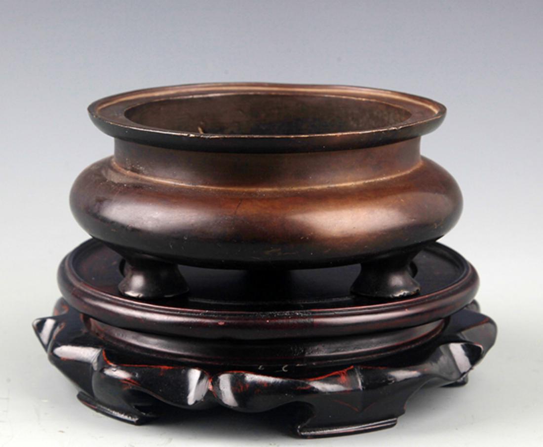 A FINE "GE" TYPE BRONZE CENSER (1 of 4)