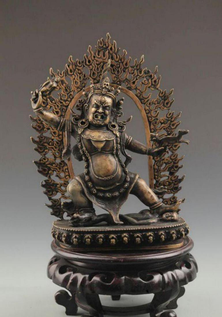A FINE BRONZE TIBETAN EKAJATA-RAKSAH STATUE (1 of 5)