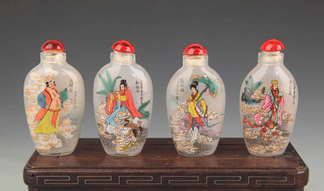 GROUP OF STORY PAINTING GLASS SNUFF BOTTLE (1 of 3)