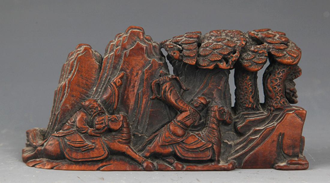 A FINE BAMBOO ROOT CARVING DECORATION (1 of 6)