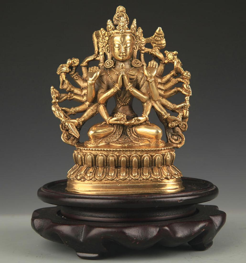 A TIBETAN BUDDHISM GUAN YIN STYLE STATUE (1 of 6)