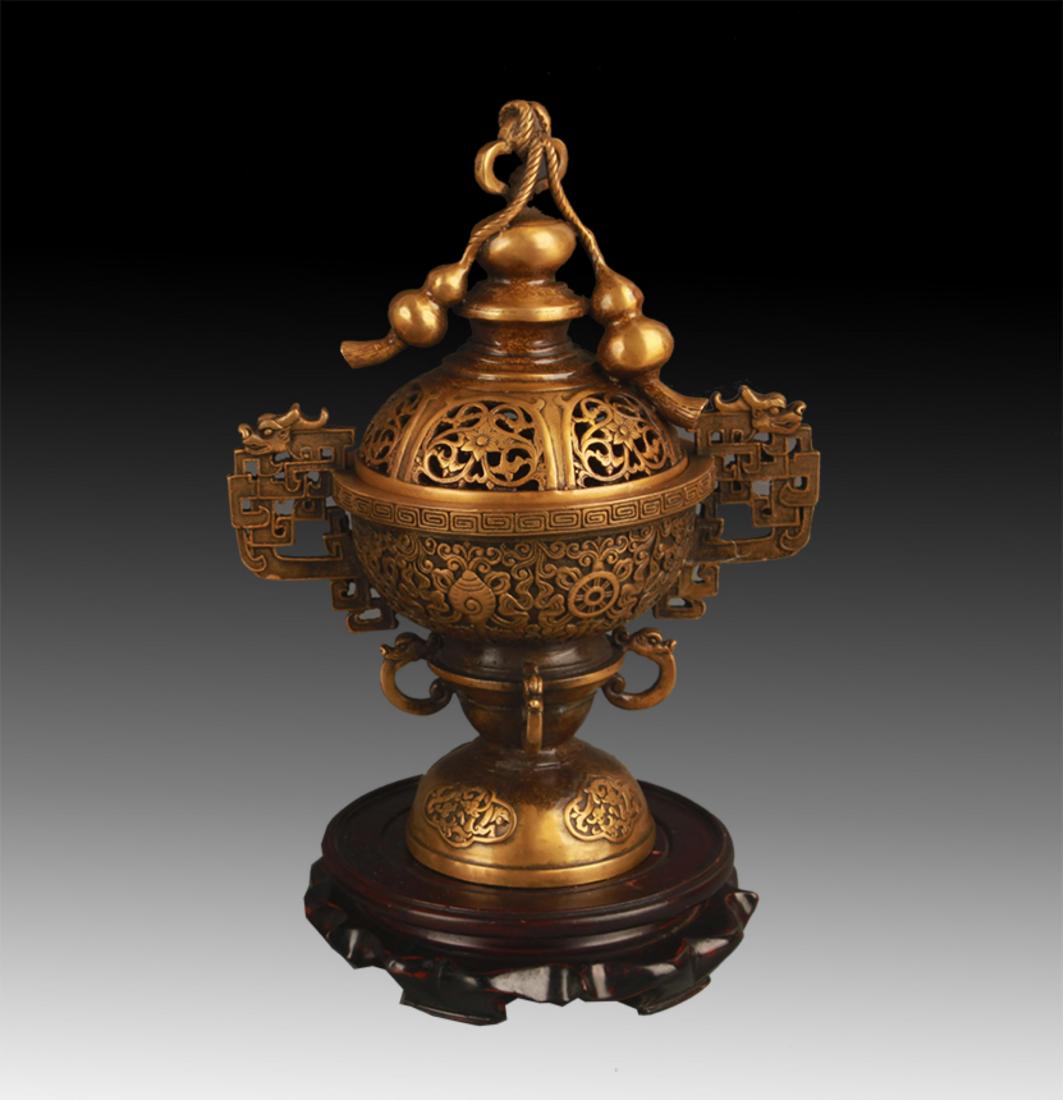 A VERY DETAILED CUCURBIT TOP BRONZE AROMATHERAPY (1 of 11)