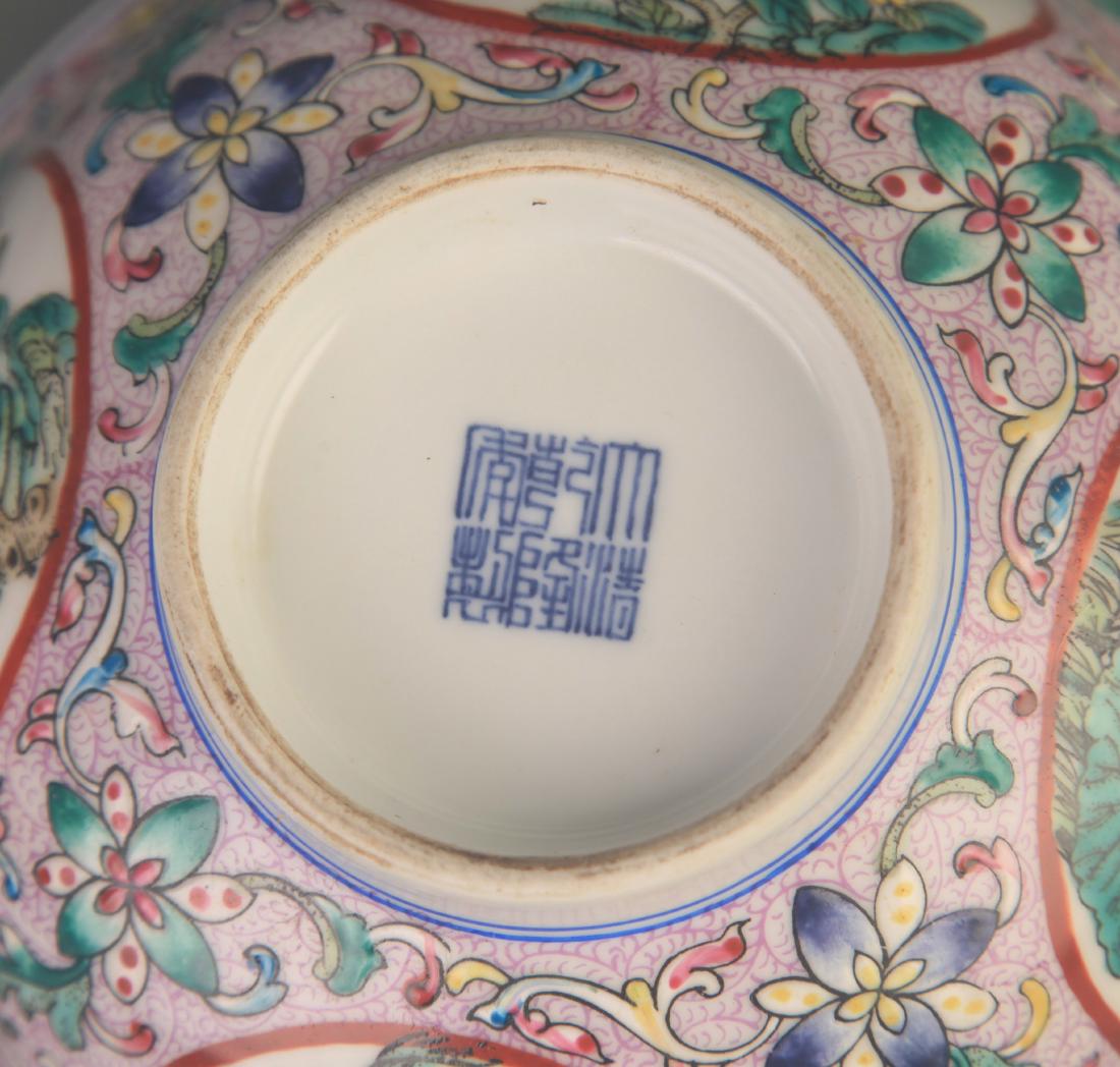 FAIENCE COLOR FLOWER AND BIRD PATTERN PORCELAIN BOWL (1 of 8)