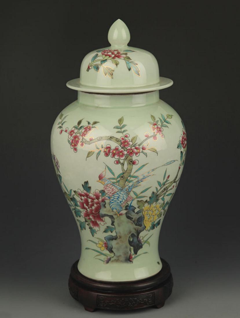 LIGHT BLUE GLAZED FAMILLE ROSE PATTERN GENERAL STYLE (1 of 6)