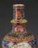 FAIENCE COLOR FLOWER AND BIRD PORCELAIN VASE - 3