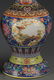 FAIENCE COLOR FLOWER AND BIRD PORCELAIN VASE - 4