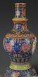 FAIENCE COLOR FLOWER AND BIRD PORCELAIN VASE - 6
