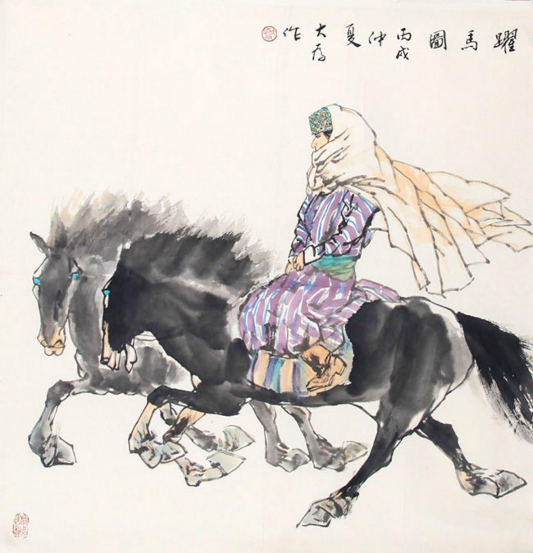 LIU DAWEI, CHINESE PAINTING ATTRIBUTED TO: Contemporary, High: 27.3 inch; Width: 26.5 inch