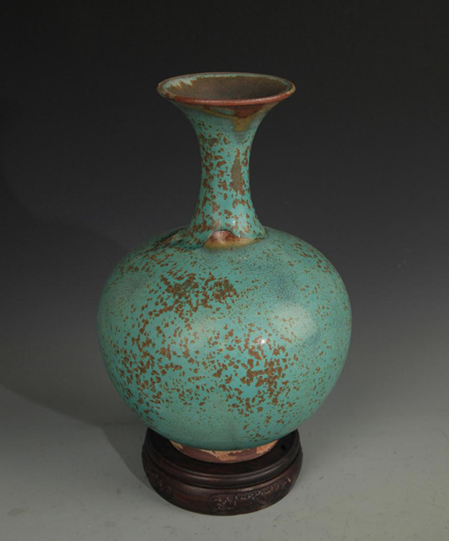 A LU JUN GLAZE DECORATIONAL BOTTLE: Song Dynasty Style, High:9.5 inch; Diameter:3.25 inch