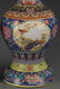 FAIENCE COLOR FLOWER AND BIRD PORCELAIN VASE - 4