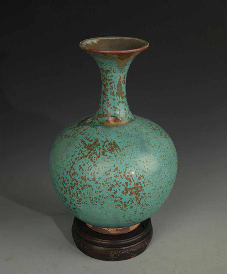 A LU JUN GLAZE DECORATIVE BOTTLE: Song Dynasty Style, High:9.5 inch; Diameter:3.25 inch