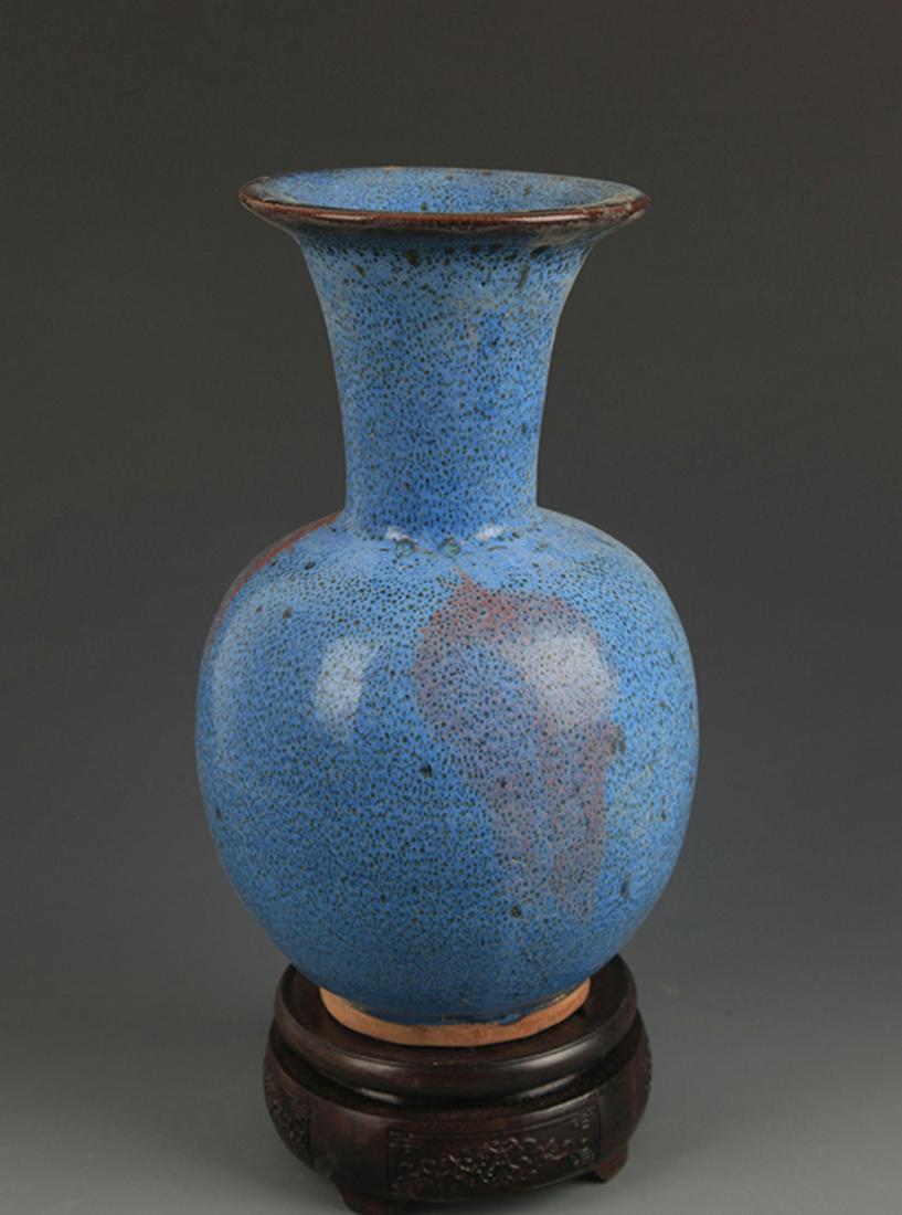 A LU JUN GLAZE LIGHT BLUE COLOR JAR: Song Dynasty, High:9.5 inch; Diameter:4.5 inch