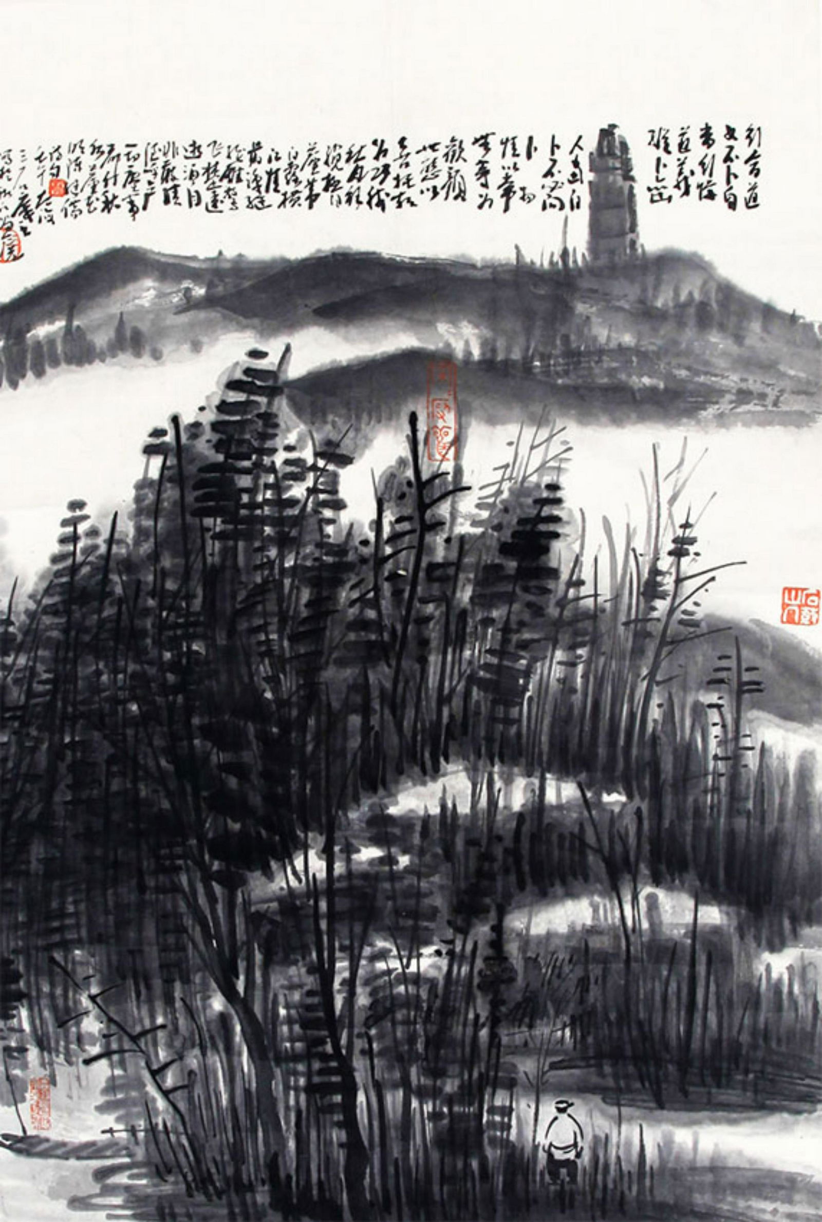 ZENG MI CHINESE PAINTING, ATTRIBUTED TO (1 of 4)