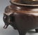 A CARVED TRIPOD BRONZE CENSER WITH TWO HANDLE - 6