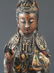 A GILT-LACQUERED WOOD FIGURE OF GUAN YIN - 2