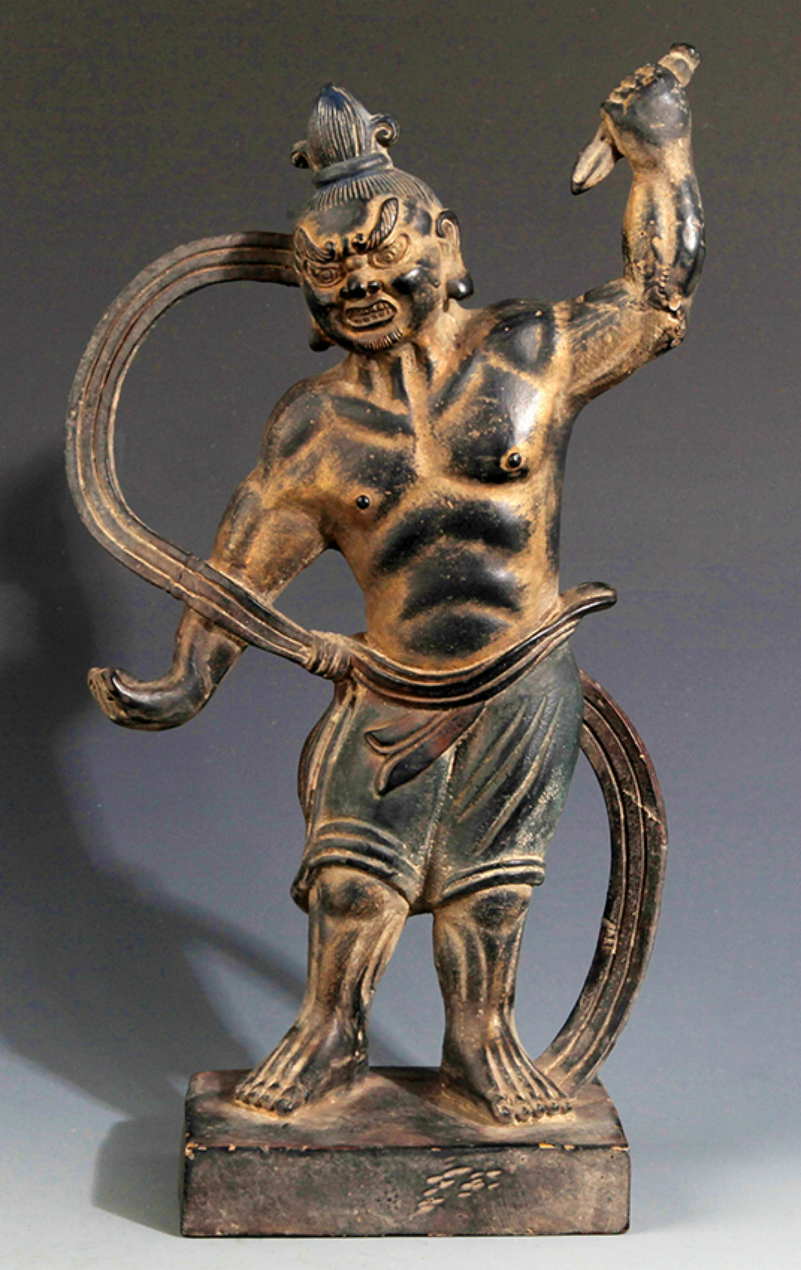 A FINELY CARVED BRONZE DEITY FIGURE (1 of 6)