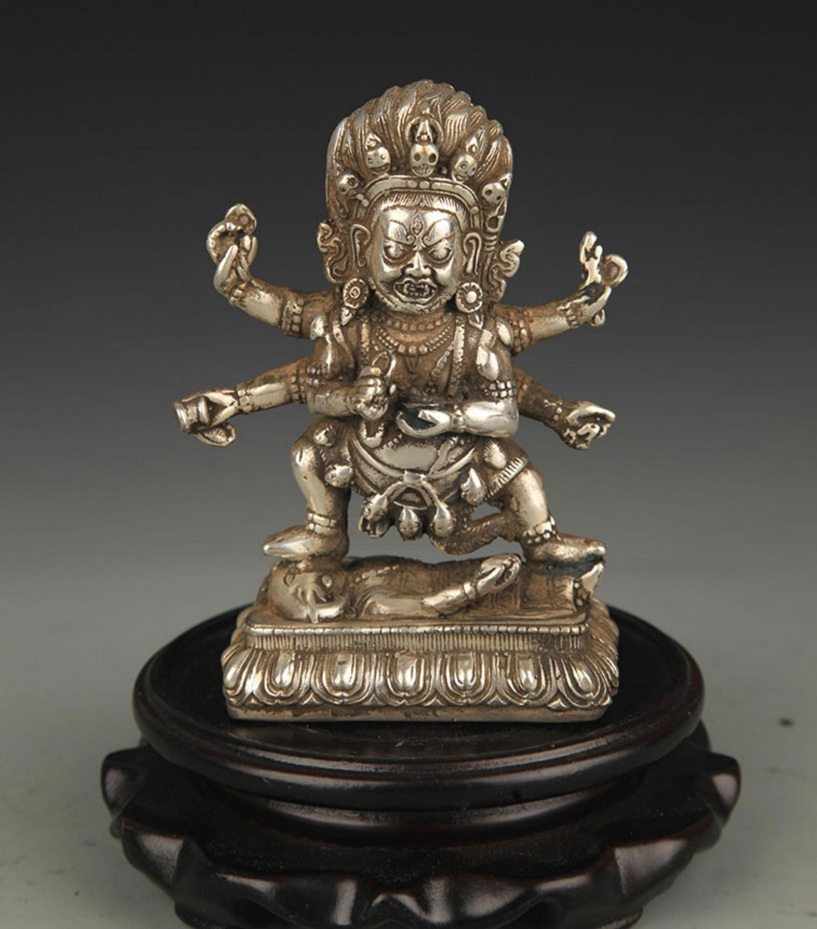 TIBETAN BUDDHISM SIX ARM MAHAKALA STATUE (1 of 5)