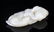 A FINE TWO ANIMAL CARVING PALE CELADON JADE PENDANT - 4
