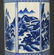BLUE AND WHITE LANDSCAPING SIX SIDE VASE - 4