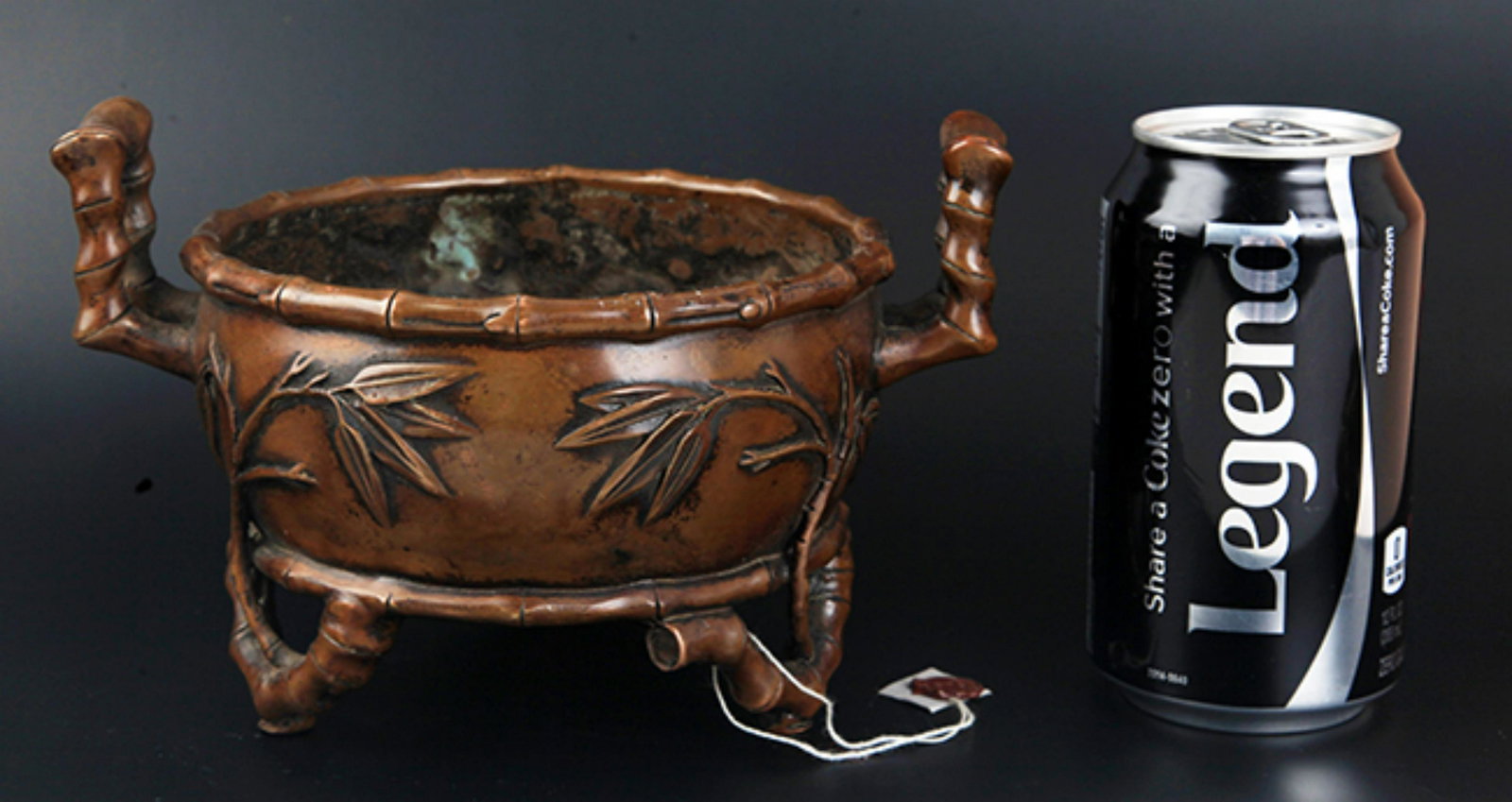 A FINE BAMBOO SHAPED BRONZE CENSER (1 of 6)