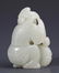 A FINELY CARVED HETIAN GREENISH WHITE JADE - 2