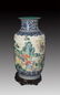 BLUE AND WHITE STORY PA INCHTED LANTERN STYLE VASE - 2