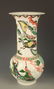 A FINE FAMILLE VERTE STORY PAINTED WIDE TOP VASE - 3