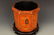 A FINE GILT LACQUERED WOOD BRUSH HOLDER - 2