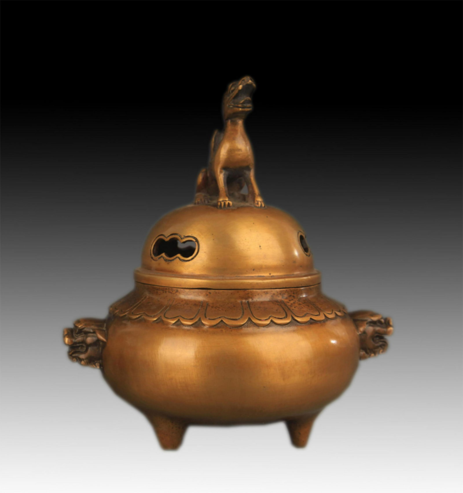 A FINE ANIMAL TOP DOUBLE EAR BRONZE AROMATHERAPY (1 of 7)