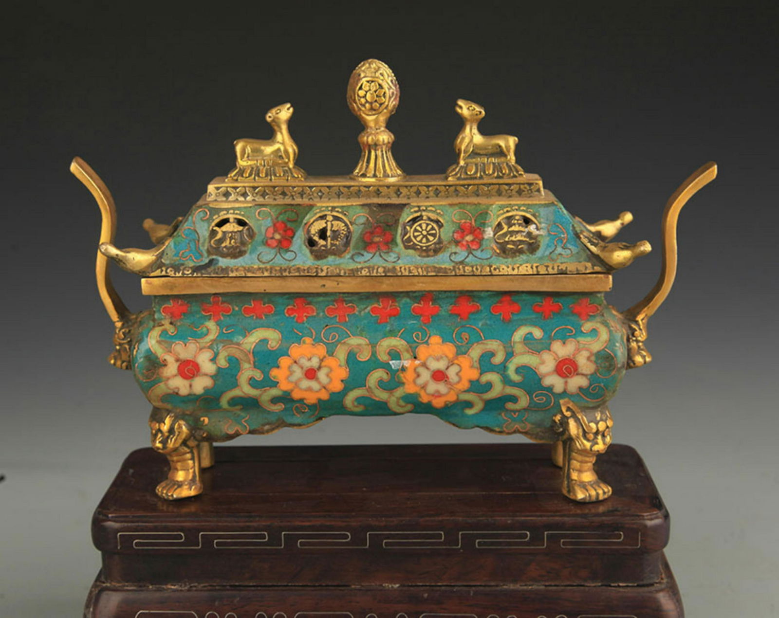 A BRONZE CLOISONNE ENAMEL FINELY MADE AROMATHERAPY (1 of 5)