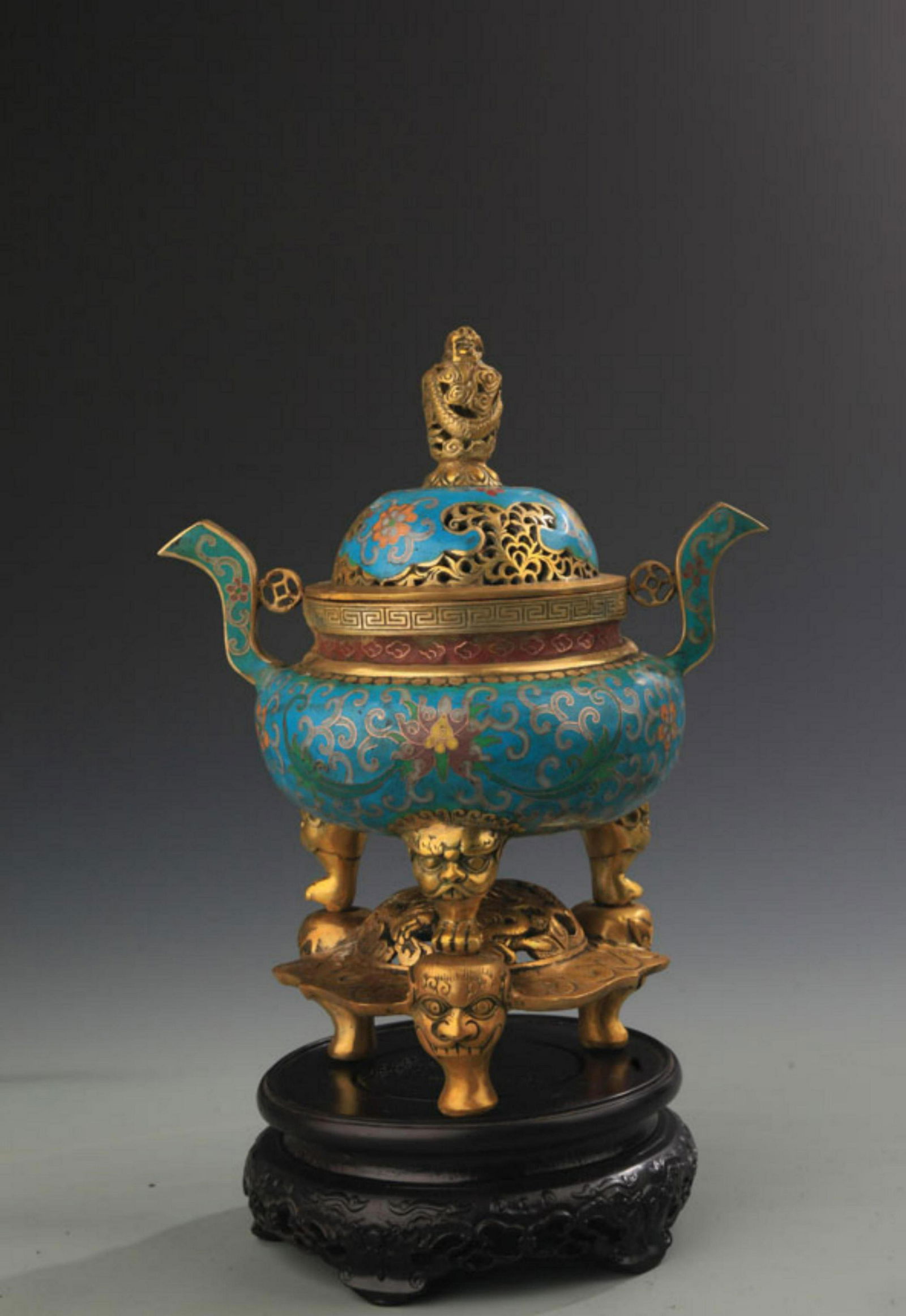 RARE BRONZE CLOISONNE ENAMEL AROMATHERAPY (1 of 9)