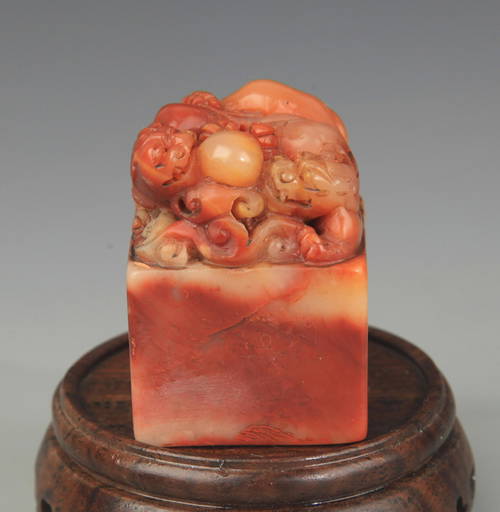 SOAPSTONE DRAGON CARVING TOP SEAL Sep 27, 2020 William's Auctions